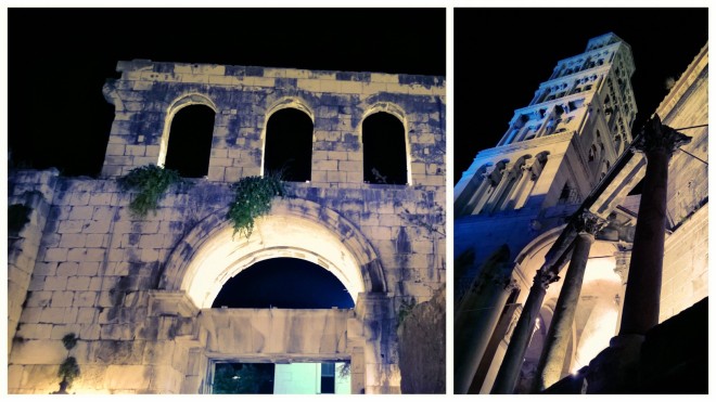 Di notte le architetture del Palazzo diventano ancora più suggestive grazie ad un'illuminazione decisamente ben organizzata.